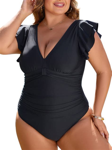 Womens Plus Size Bathing Suit One Piece Tummy Control Swimsuit Full