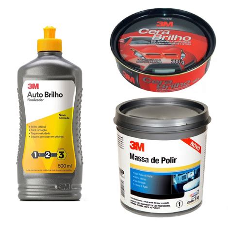 Kit Polimento Cristalização Profissional Auto Brilho Cera Brilho