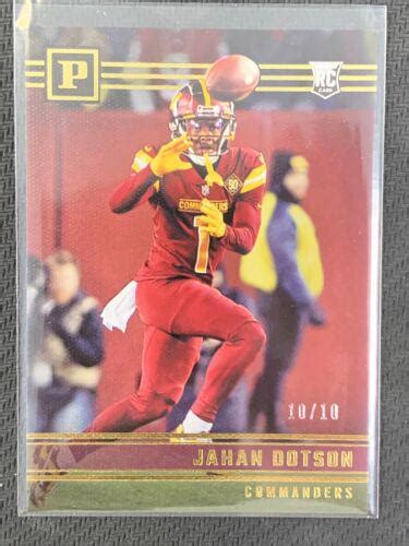 Jahan Dotson Gold Pa 9 Prices 2022 Panini Chronicles Panini