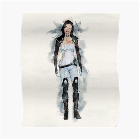 Miranda Lawson Water Color Digital Art Minimalist Poster For Sale By