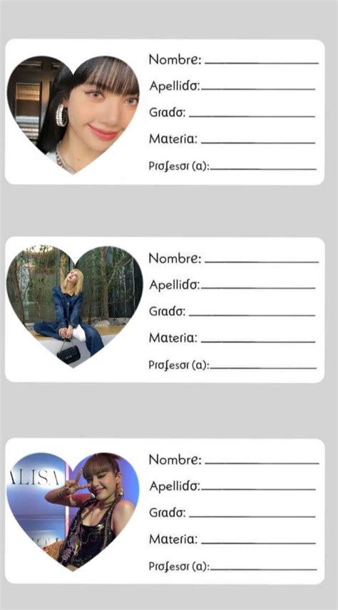Etiquetas De Blackpink Etiquetas De Nombre Escolares Etiquetas Para