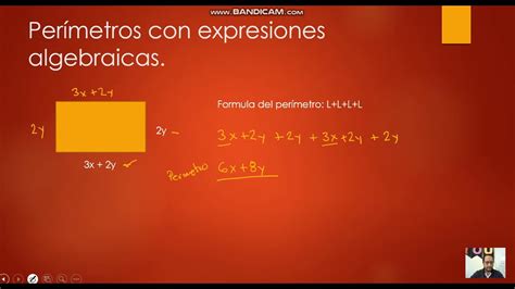 Expresiones Algebraicas Calculo Del Per Metro Youtube