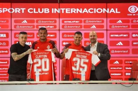 Animados Clayton Sampaio e Aguirre são apresentados pelo Inter