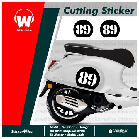 Jual Striping Vespa Sticker Stiker Cutting Vespa Angka