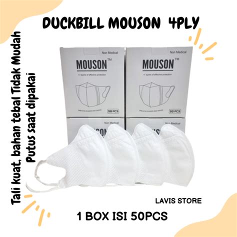 Masker Duckbill Mouson Ply Isi Pcs Masker Duckbill Dewasa Ply Isi