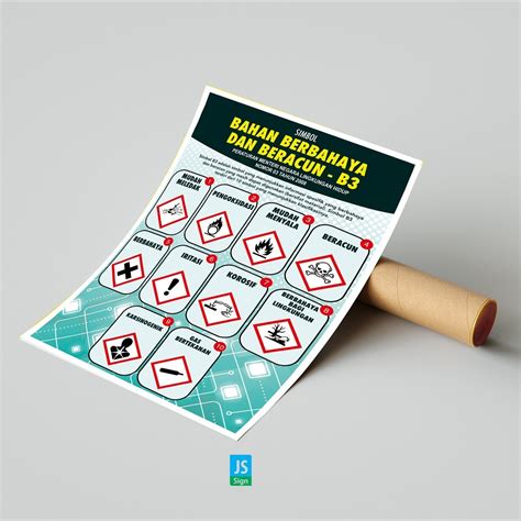 Jual Poster Safety K3 Simbol Material B3 Shopee Indonesia