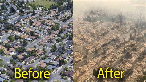 Santa Rosa fires , before and after, wildfires now and then, forest ...