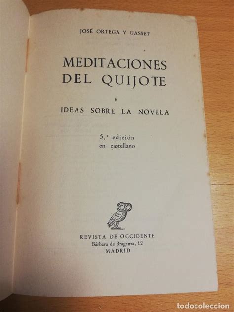 Meditaciones Del Quijote E Ideas Sobre La Novel Comprar Libros De