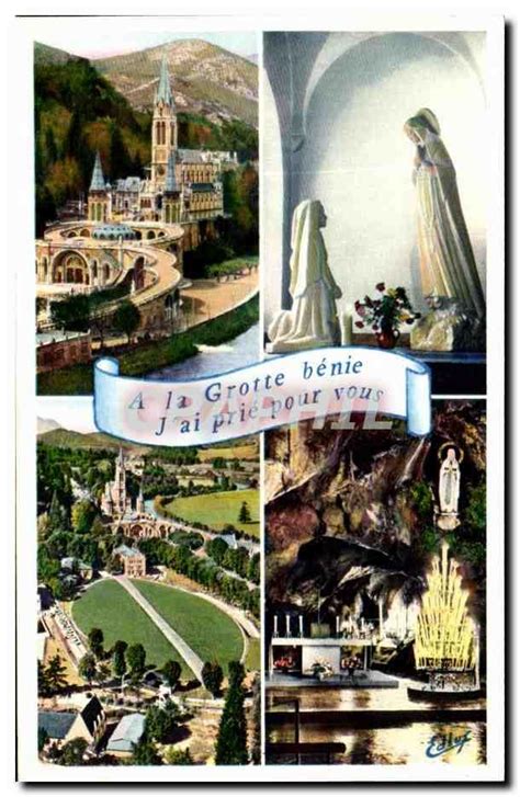 Carte Postale Ancienne Lourdes La Basillque L Apparition Et La Grotte