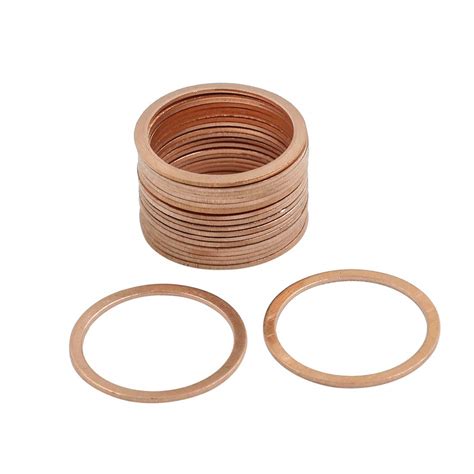 Amazon X AUTOHAUX 20 Pcs 24mm Inner Diameter Copper Washers Flat