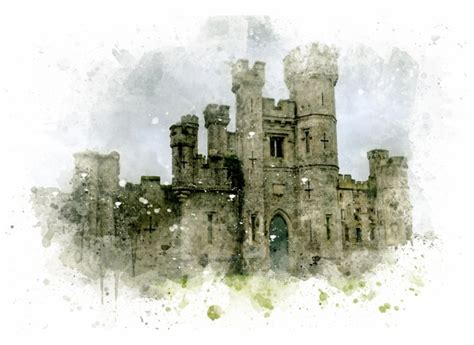 Irish Castle Watercolor Background Free Stock Photo Public Domain