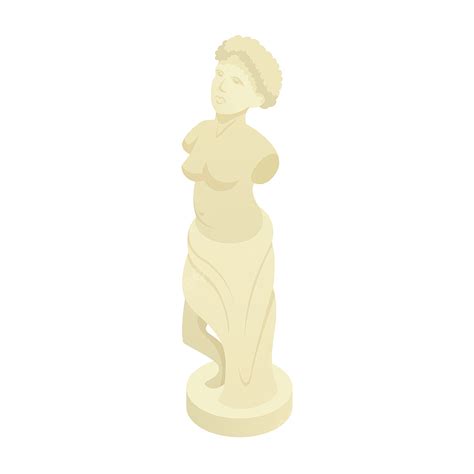 Greek Statues Vector Hd Images Ancient Greek Statue Icon Cartoon Style