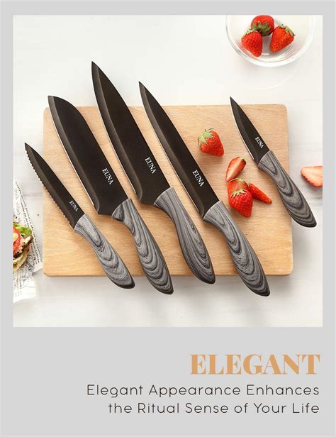 Buy EUNA 5 PCS Kitchen Knife Set With Multiple Sizes Ultra Sharp