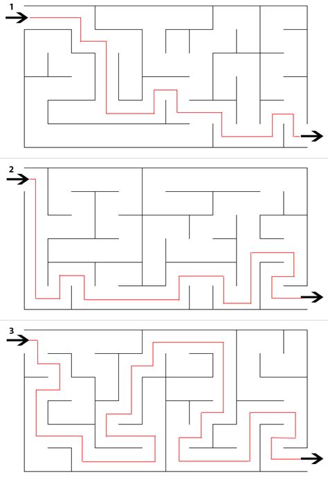 3 labyrinthes simples à imprimer Turbulus jeux pour enfants