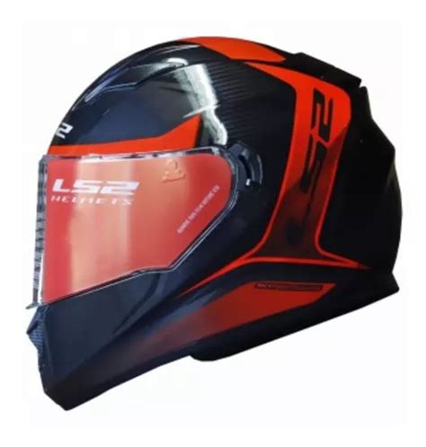 Casco Integral Para Moto LS2 Rapid FF353 Negro Y Rojo Talla G