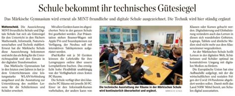 Wir Wurden Erneut Als Mint Freundliche Und Digitale Schule