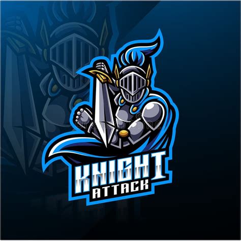 Knight Paladin Mascot Logo Stock Vector Illustration Of Illustration