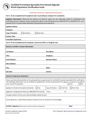 Fillable Online Cps P Upgrade On The Job Supervision Verification Form