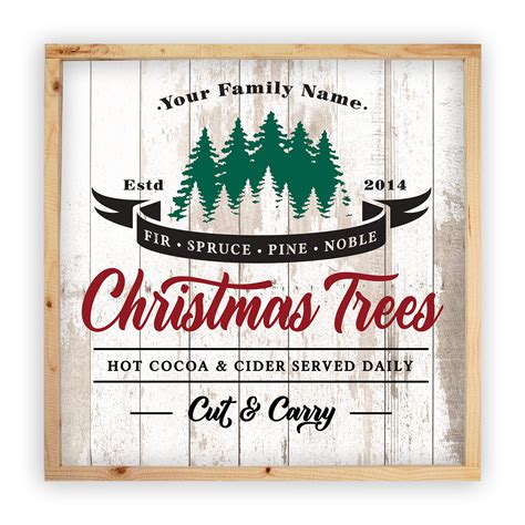 Farm Fresh Christmas Trees - Customizable Farmhouse Sign | The Printing ...