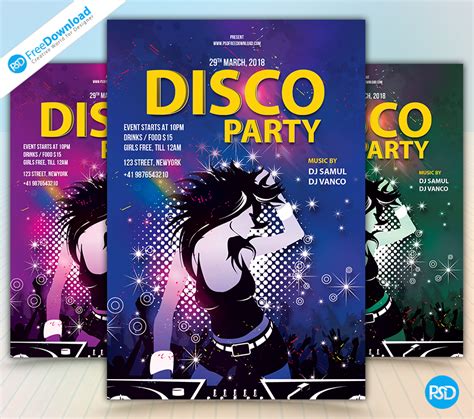 Party Disco Psd Free Flyer Template Psdflyer