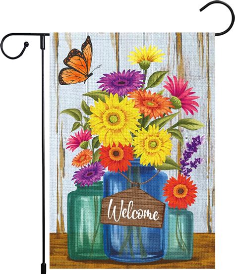 Amazon Deloky Summer Time Outdoor Garden Flag Double