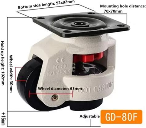 Pack Gd F Leveling Casters Swivel Workbench Adjustable