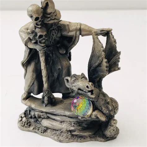 MYTH AND MAGIC BANISHING THE DRAGON Tudor Mint RARE WIZARD FIGURE