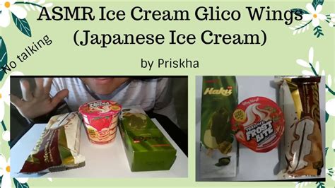 ASMR Ice Cream Glico Wings Japanese Ice Cream Haku Matcha