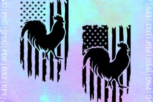 Us Flag Rooster Svg Graphic By Seleart Creative Fabrica