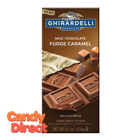 Ghirardelli Fudge Caramel Milk Chocolate 3 5oz Bar 12ct