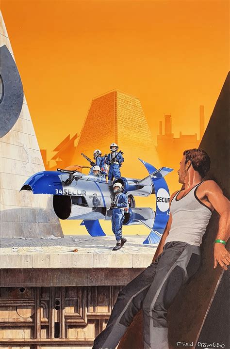 70s Sci Fi Art Fred Gambinos 1987 Cover Art For Tyranopolis By