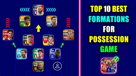 Top 10 Best Formations For Possession Game In EFootball 2023 Mobile