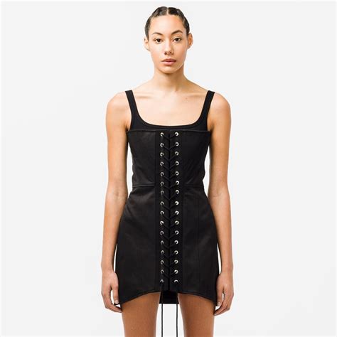 Dion Lee Laced Utility Corset Dress In Black Lyst