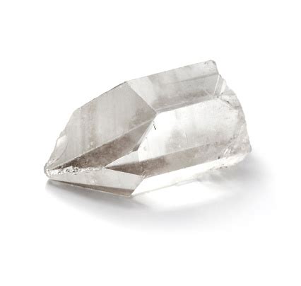 Pure Quartz Crystal Isolated On The White Background Stock Photo - Download Image Now - iStock