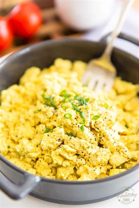 Easy Vegan Tofu Scrambled Eggs • The Healthy Foodie