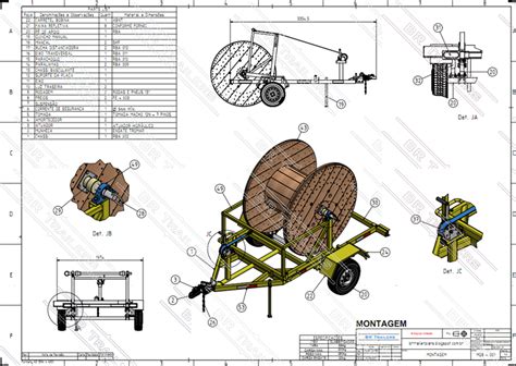 Projetos Reboques Trailer Plans Projeto Reboque P Bobinas Abnt