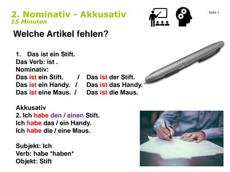 Solution Deutsch Learning 3 Nominativ Akkusativ Studypool
