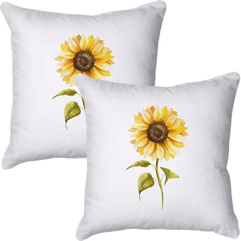 Sunflower White Quick Dry Outdoor Cushion Rooms By Me