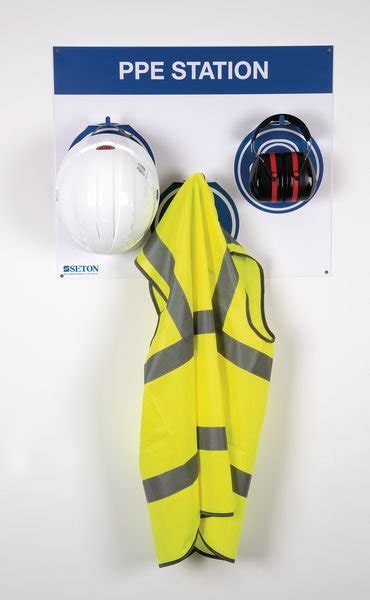 Ppe Shadow Board For Storage Hooks Seton