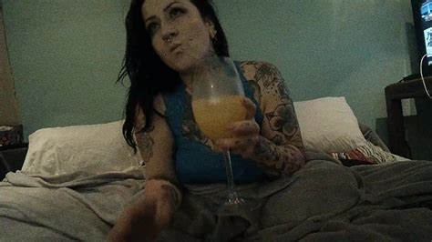 Brunette In PJs Drinks And Texts In Bed Ignore Fetish Pornhub