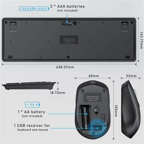 Jelly Comb Wireless Keyboard And Mouse Set Full Size Wireless