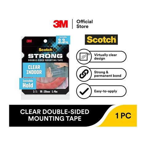 3m Scotch Clear Double Sided Mounting Tape Lazada Singapore