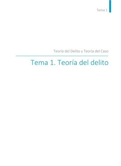 Tema 1 Teoría Del Delito