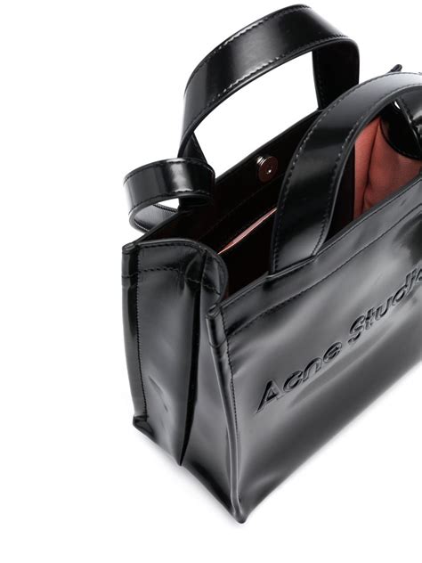 Acne Studios Debossed Logo Detail Tote Bag Black FARFETCH UK