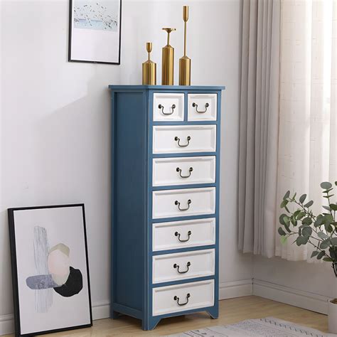 W Vintage Solid Wood Lingerie Chest Vertical Storage Chest With