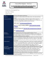 Ece Lesson Plan Template Docx Lesson Plan Template Overview For A