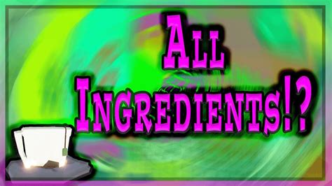 All Wacky Wizards Table Ingredients Youtube