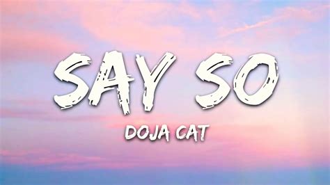 Doja Cat Say So Lyrics Youtube