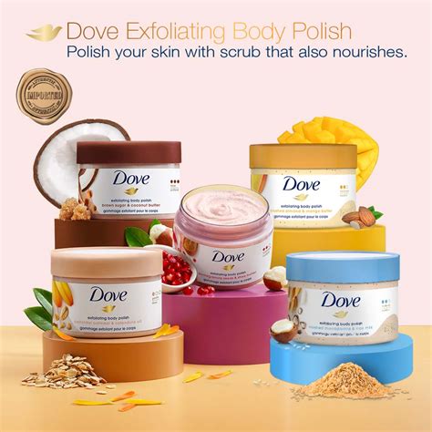 Dove Exfoliating Body Polish Scrub With Pomegranate Seeds And Shea