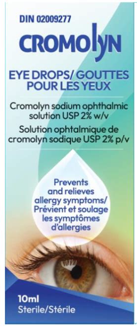 Rappel De Gouttes Pour Les Yeux Cromolyn Lexpress